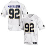 Notre Dame Fighting Irish Men's Jonathon MacCollister #92 White Under Armour Authentic Stitched College NCAA Football Jersey VQW7599OY